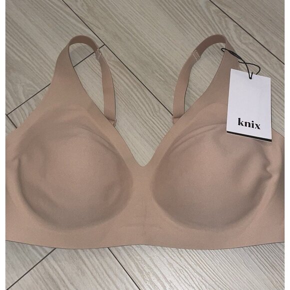 Knix Revolution Bra Lined Wire Free Womens S+ Beige New Nwt - Picture 3 of 6